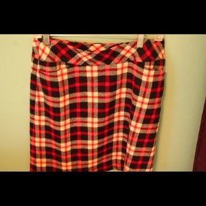 talbots plaid christmas skirt